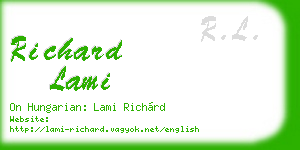 richard lami business card
